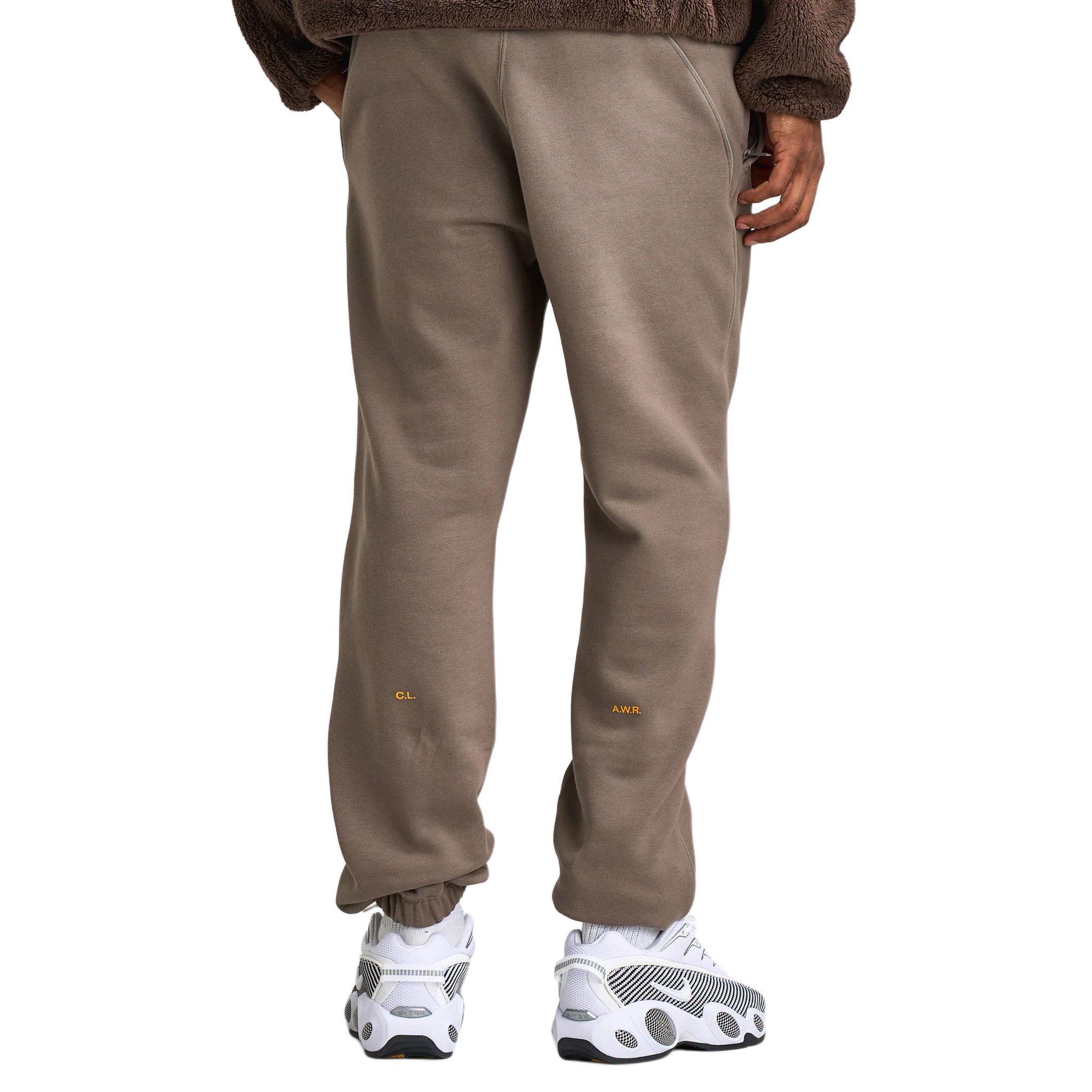 Нокта соуш fw25 флис cs повседневные брюки men's Nike, оливковый серый/желтый — фото 4
