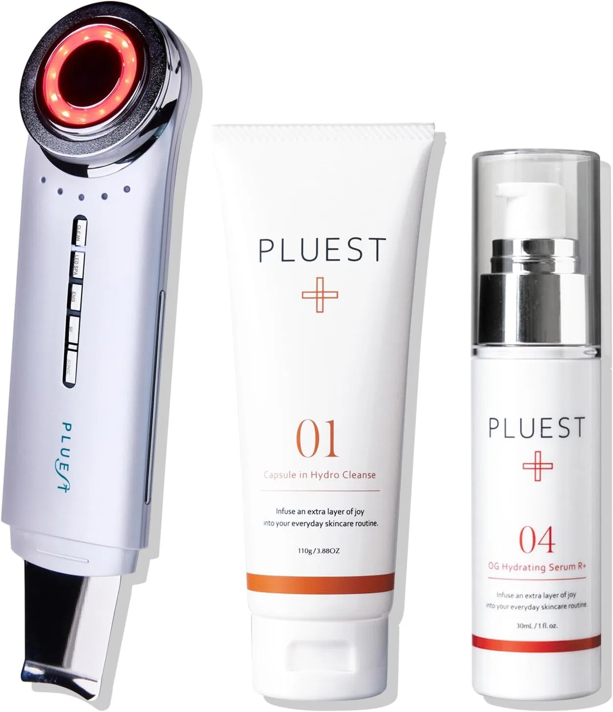 Набор Pluest — Для ухода за лицом с сывороткой и гелем, 3 предмета, 110 г