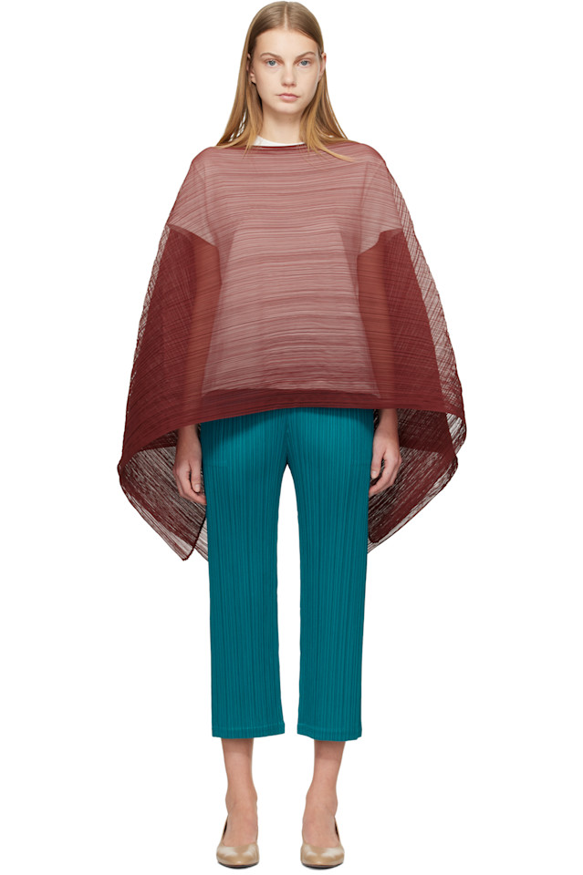 

Pleats Please Issey Miyake Бордовый шарф «Мадам Т» (октябрьский)