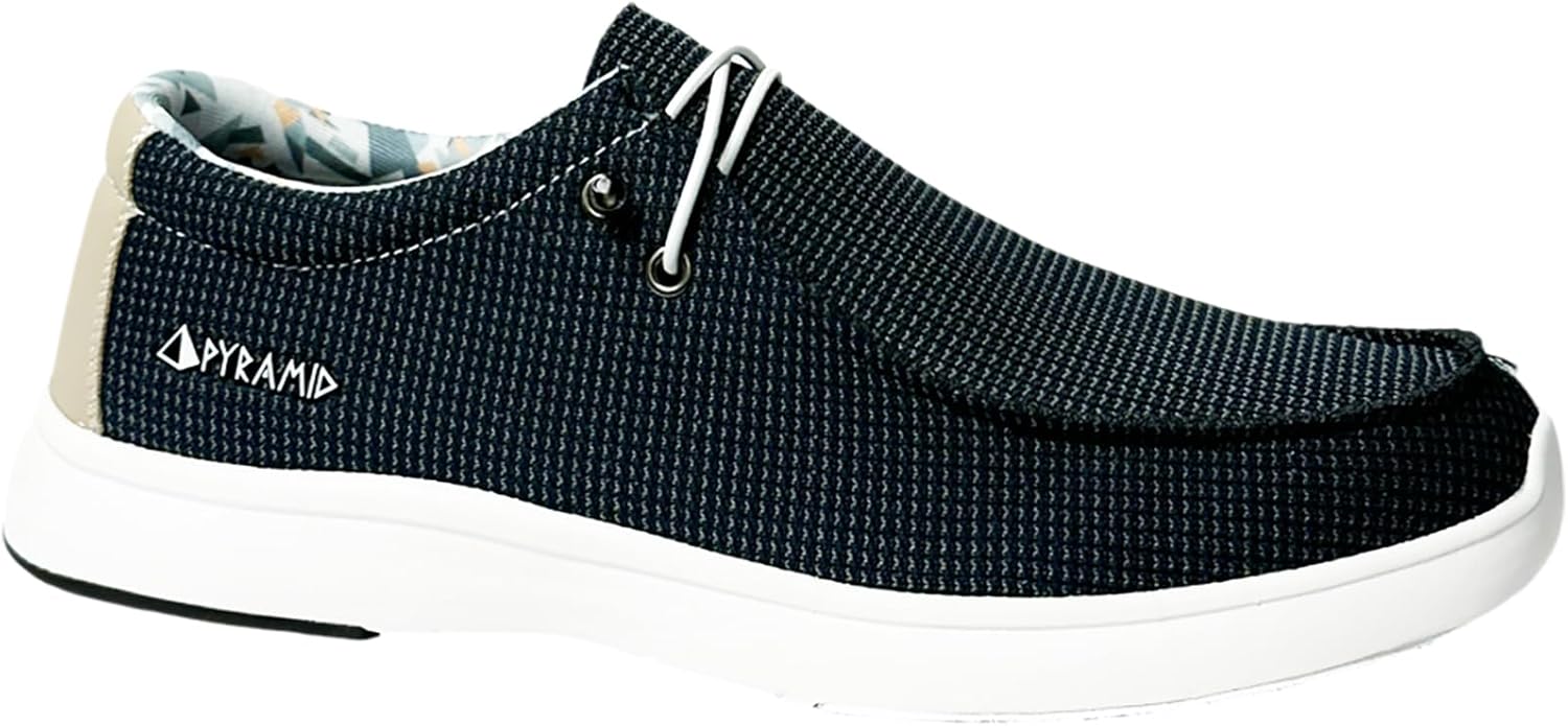 

Мужские кеды Pyramid Path Lite Hey Bro без шнурков для боулинга - Легкая бесшовная конструкция, спортивная посадка, дышащий вязаный верх, универсальная подошва для скольжения, Navy Static