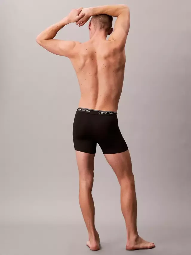 Трусы-боксеры Micro Stretch, комплект из 3 штук, черные Calvin Klein — фото 3