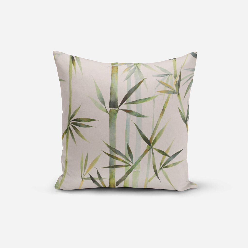 

КРАСИВАЯ ЖИЗНЬ. Чехол на подушку Тихоокеанский бамбук темно-бежевый зеленый размер 80х80см (ВхШ) размер 80х80см (ВхШ) Schöner-Leben