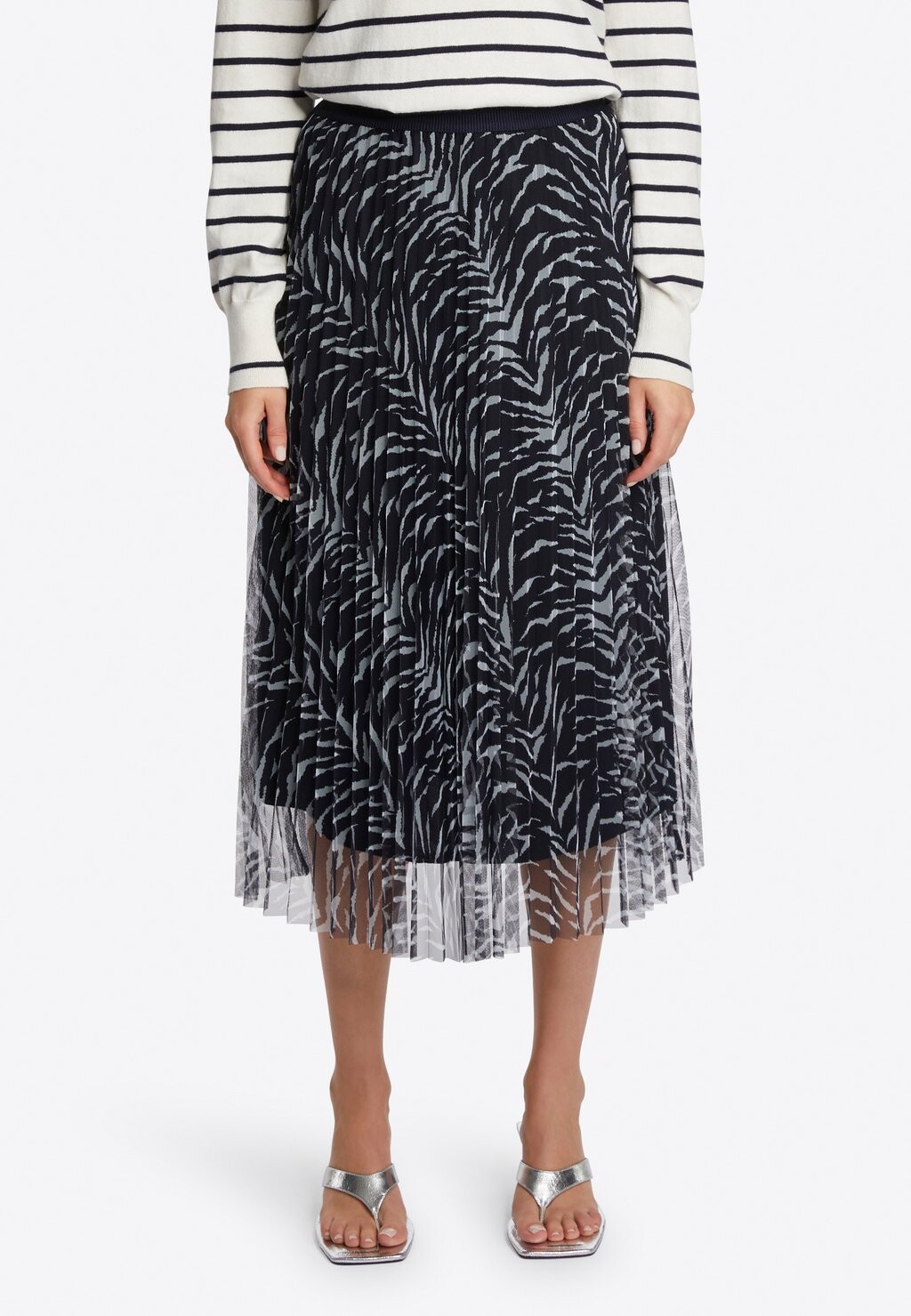 

Юбка А-силуэта MIT ZEBRA PRINT Rich & Royal, темно-синий