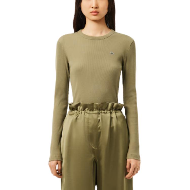 Футболка Lacoste Women's, хаки/зеленый — фото 4