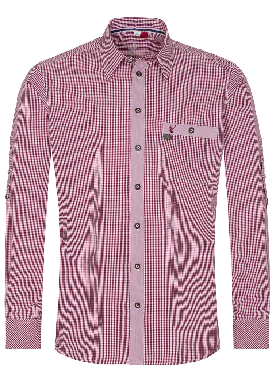 

Облегающая традиционная рубашка на пуговицах SPIETH & WENSKY Dorf, темно-красный