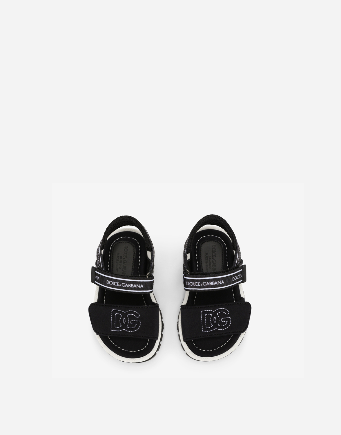 Сандалии из технической ткани с логотипом DG Dolce&Gabbana, мультиколор — фото 4