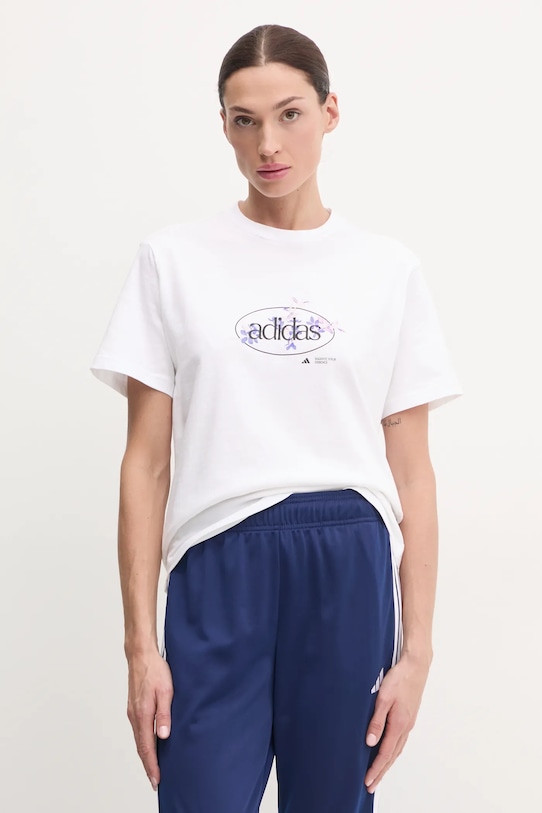 

Футболка из хлопка W Elem Flrl Tee Adidas, белый