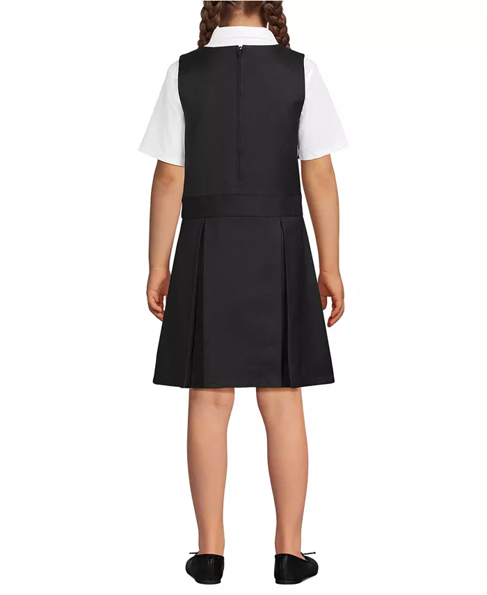 Платье Big Girls School Uniform Jumper Top of Knee Lands' End, черный — фото 2