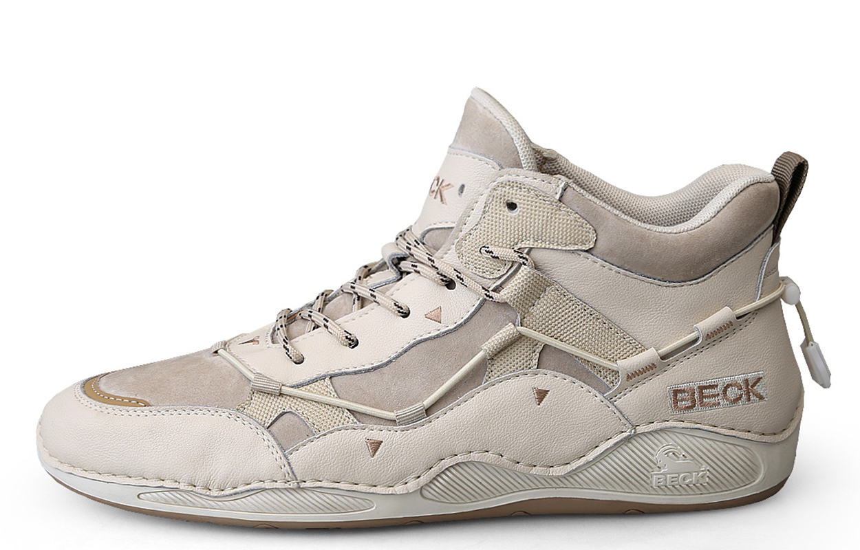 

BECK Повседневные дышащие нескользящие полувысокие кроссовки с амортизацией унисекс - песочный, цвет Sand