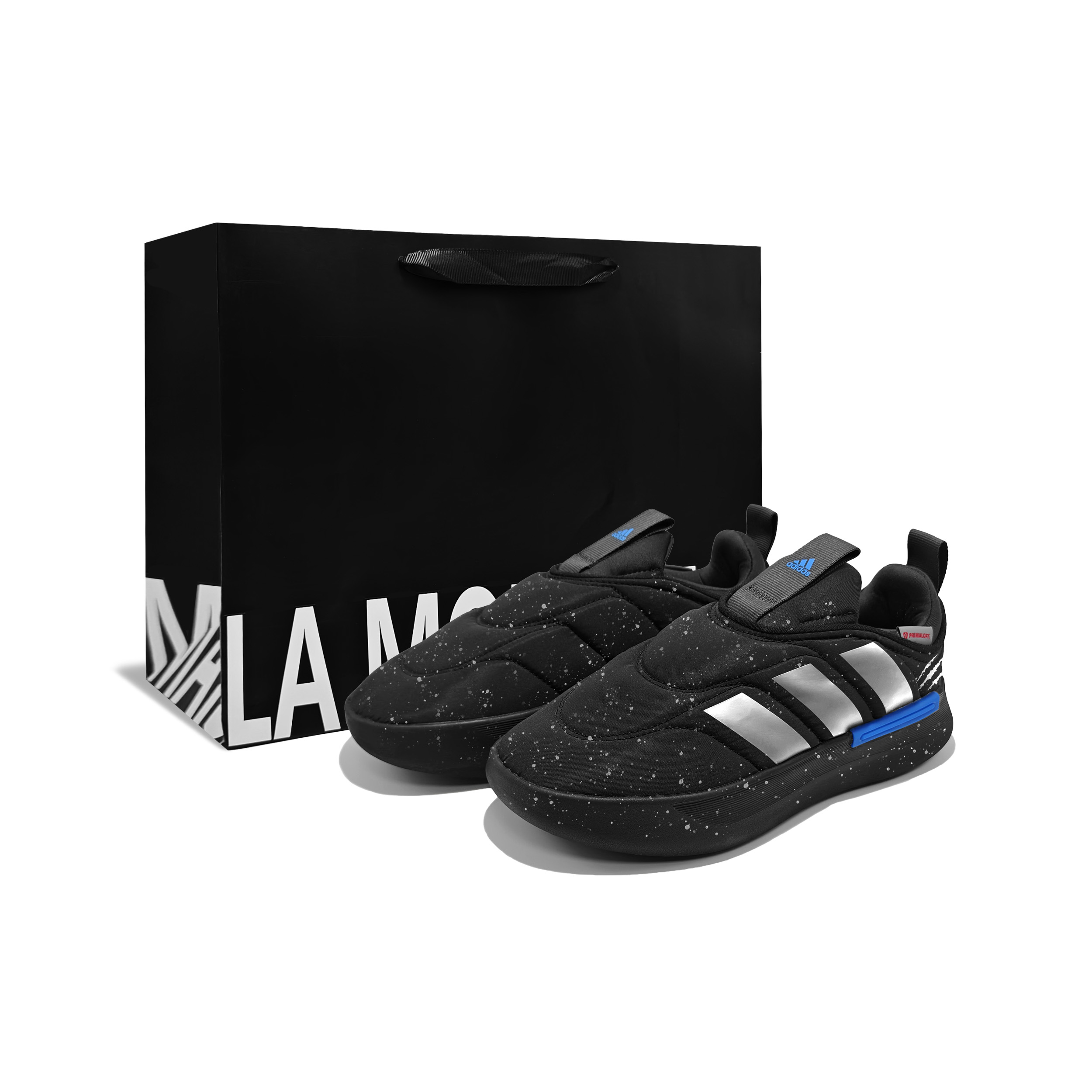 

Adidas Adipuff Silver Paw Print, 2 низкие повседневные кроссовки с амортизацией из ткани, износостойкие, нескользящие, унисекс