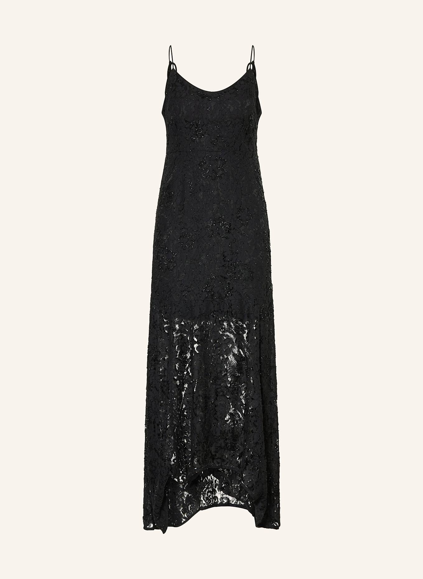 

Кружевное платье с отделкой из драгоценных камней Selected Femme, черный