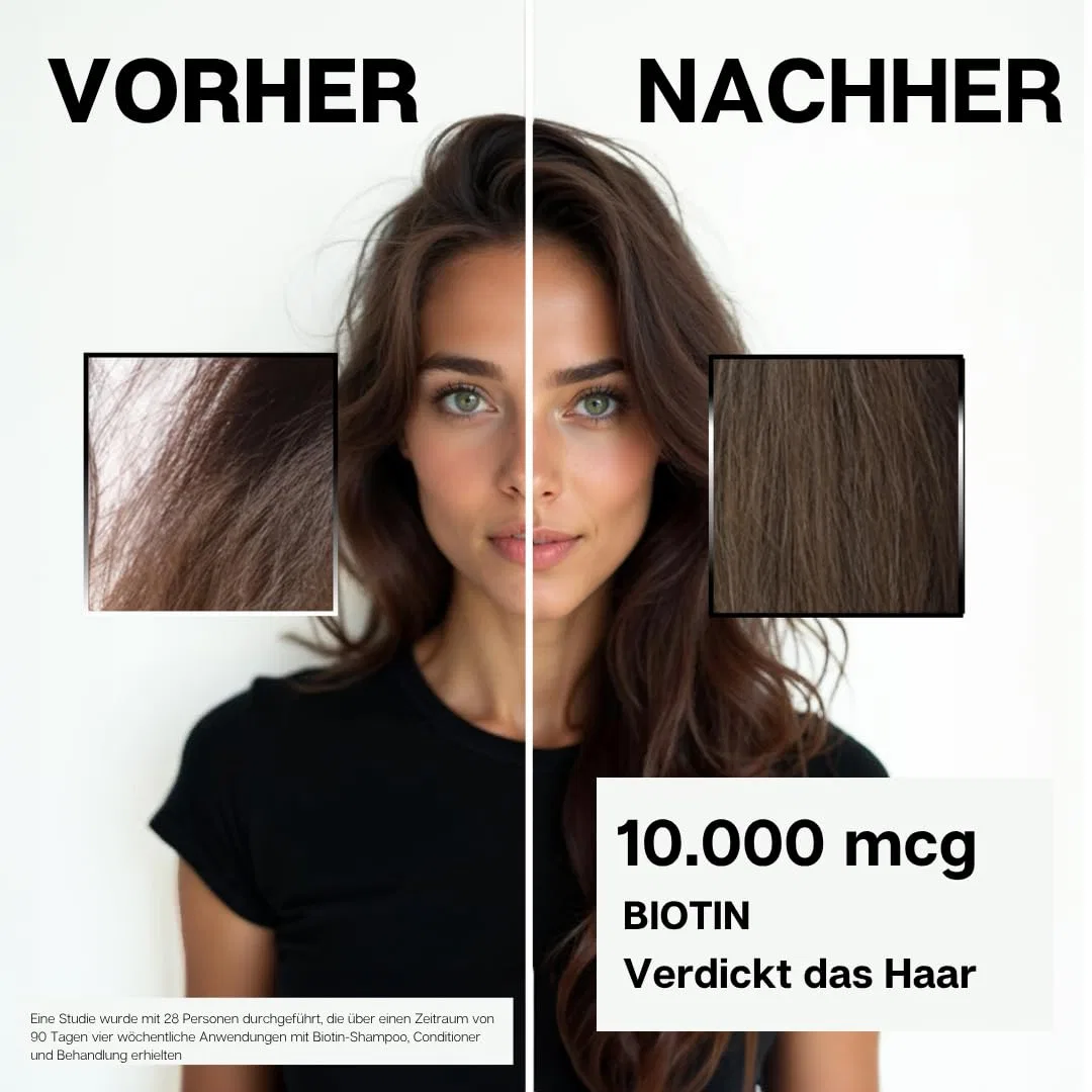 Шампунь с биотином Biotin Shampoo 10000 мкг против выпадения волос Vidalforce — фото 4