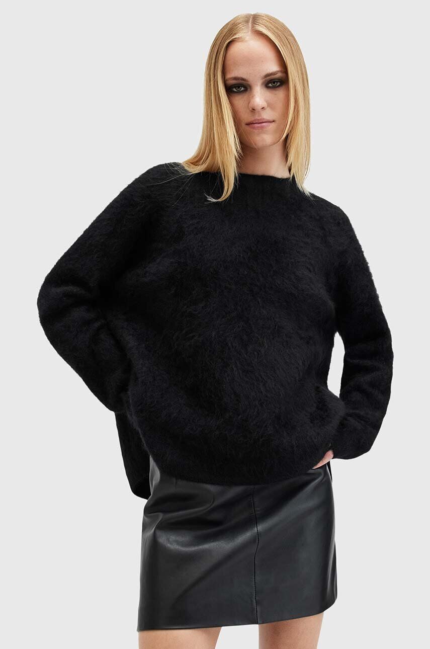 

Кашемировый свитер REBEL С КРУГЛЫМ ВЫРЕЗОМ AllSaints, черный