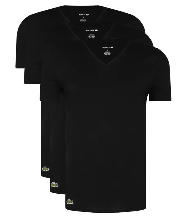 

Футболки 3 шт. Slim fit Lacoste, черный