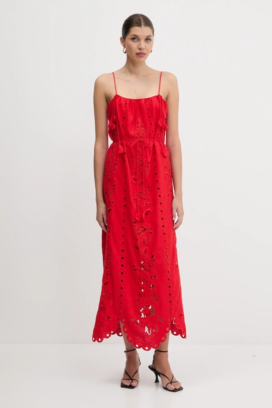 

Льняное платье Farm Rio, красный