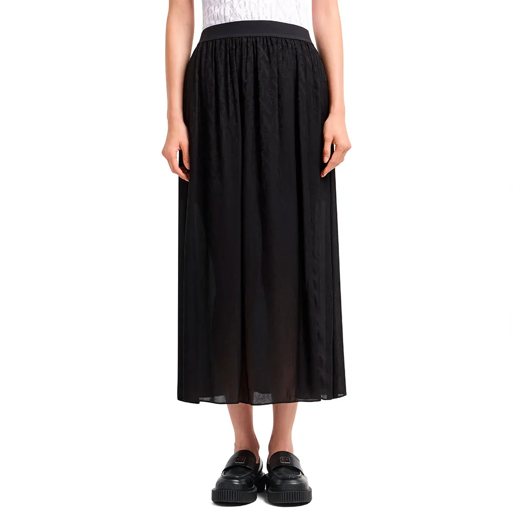 

Юбка Armani Exchange XW000348_AF10842 midi skirt, черный