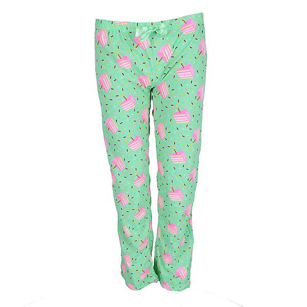 

Женские пижамные брюки с узором и открытым низом Roll Outta Bed, Mint