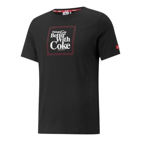 

Футболка x coca cola graphic tee 'black' Puma, черный