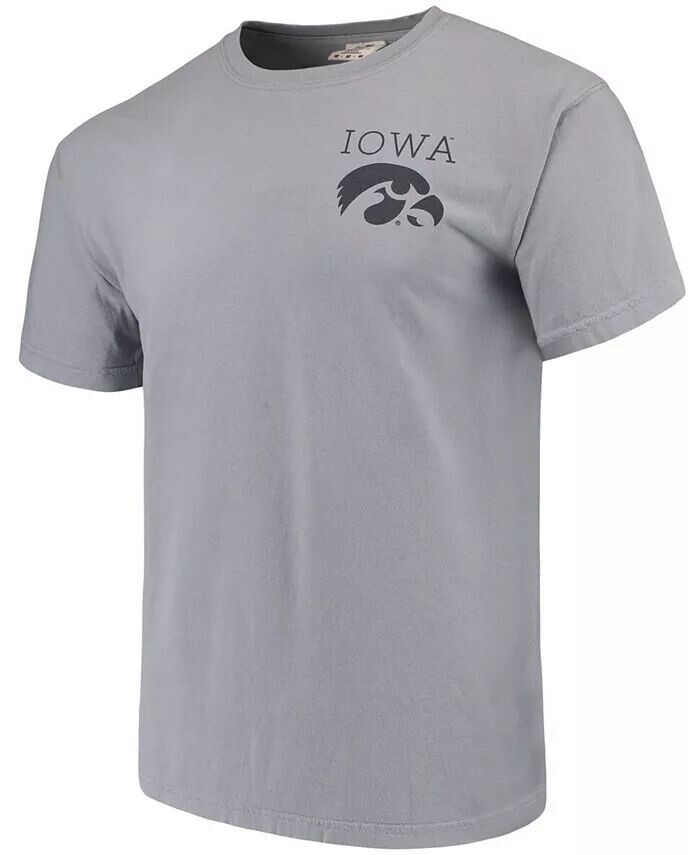 

Мужская серая футболка Iowa Hawkeyes Comfort Colors Campus Scenery Image One