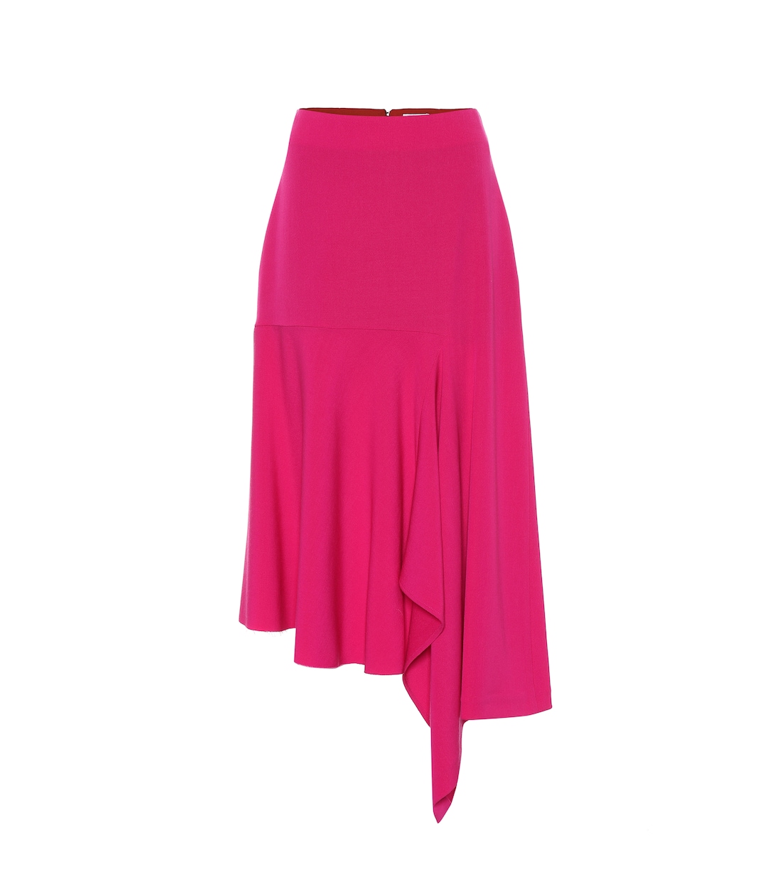 

Юбка миди из эластичной шерсти годе Balenciaga, Fuschia