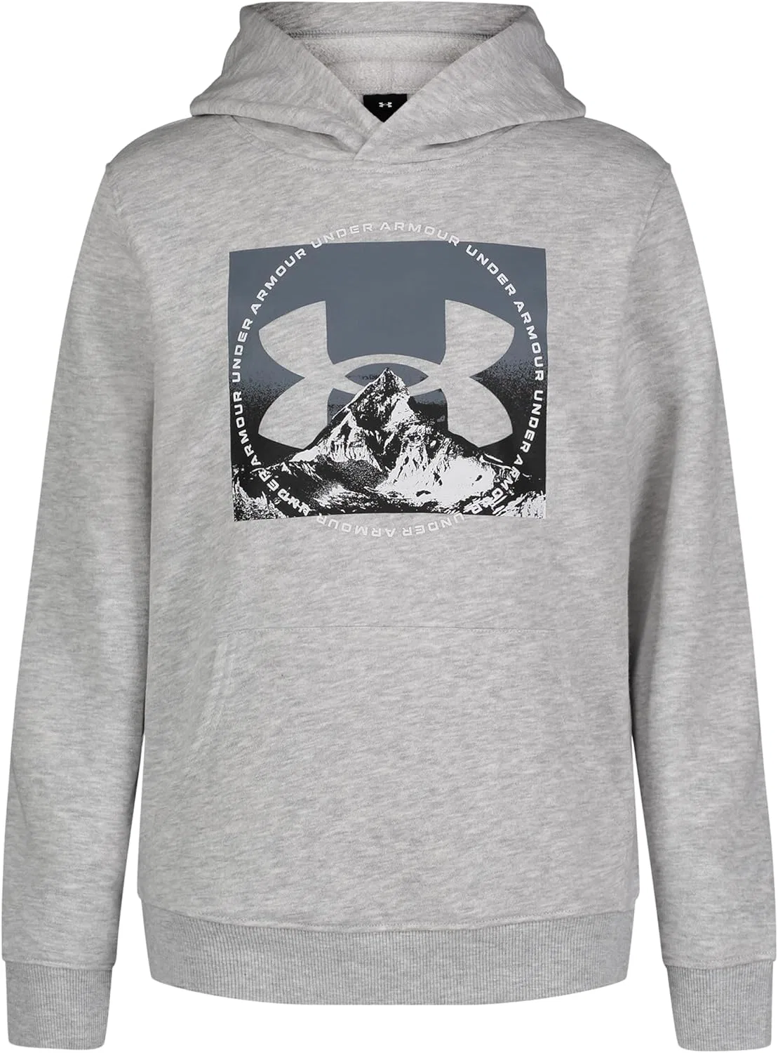 Детская толстовка с капюшоном, флис, Under Armour, Gray Above