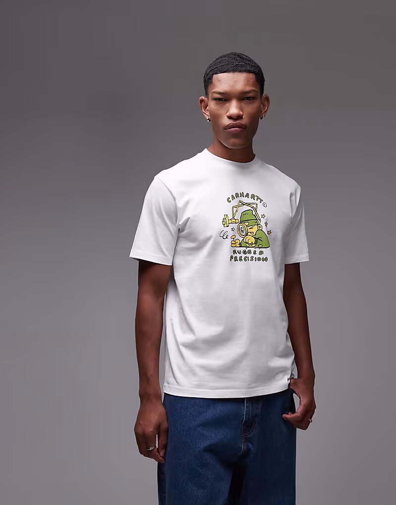 

Футболка Carhartt WIP с графическим принтом в стиле precision work белого цвета