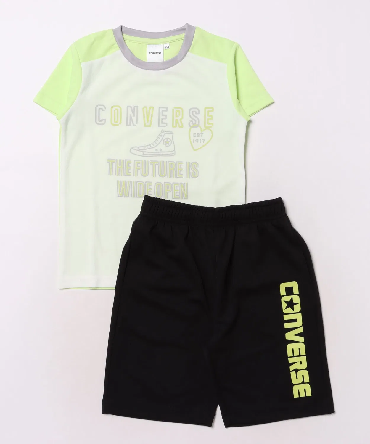 Спортивный костюм Converse с принтом кроссовок, жёлтый