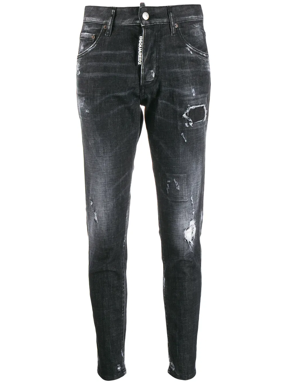 Узкие джинсы Dsquared2, черный
