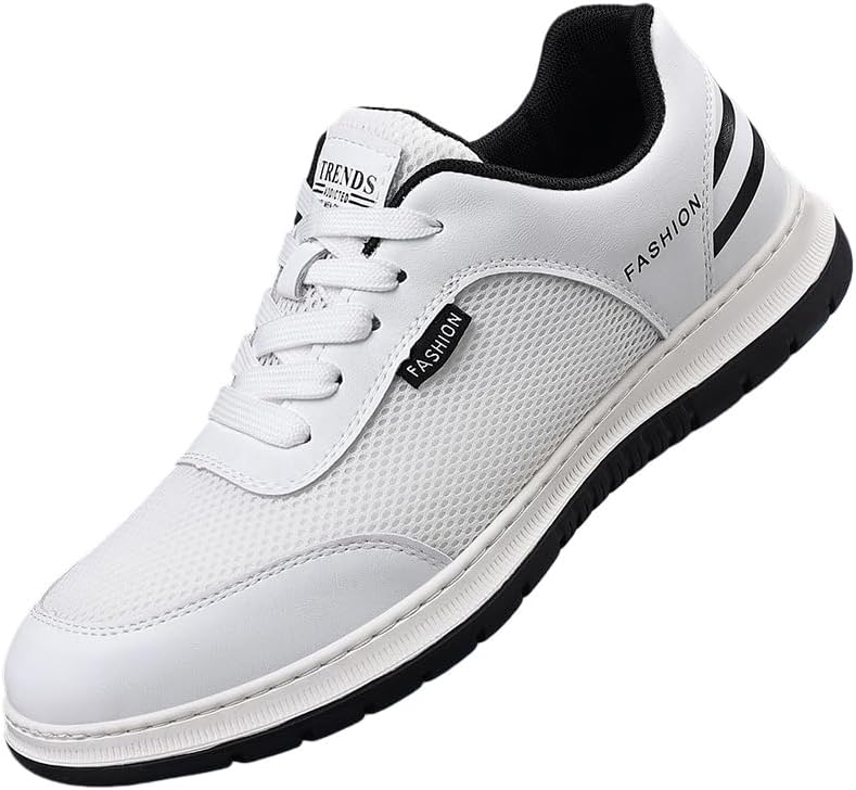 

Мужские кроссовки Fusecottc, повседневные спортивные, для бега на улице, легкие и удобные, для поездок на работу, с шнуровкой, белый