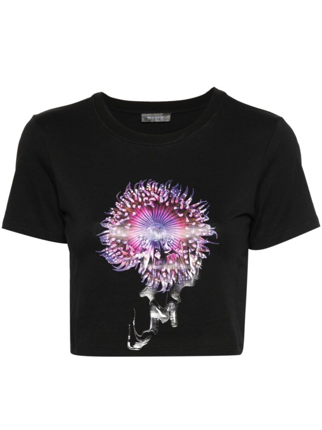 

Mugler укороченная футболка Anemone, черный