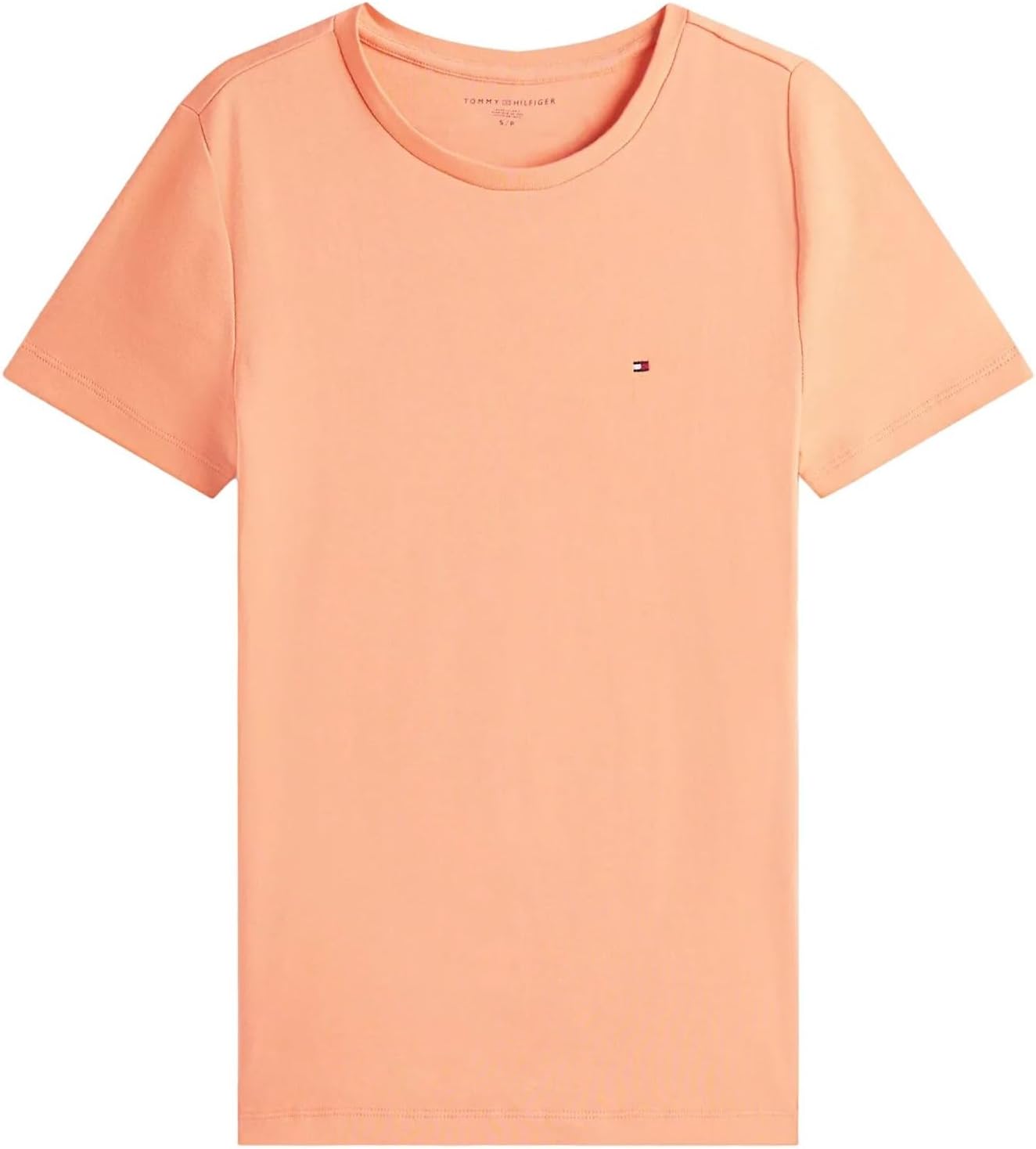

Женская футболка с полосатым логотипом Tommy Hilfiger, Peach Dusk, Оранжевый, Женская футболка с полосатым логотипом Tommy Hilfiger, Peach Dusk