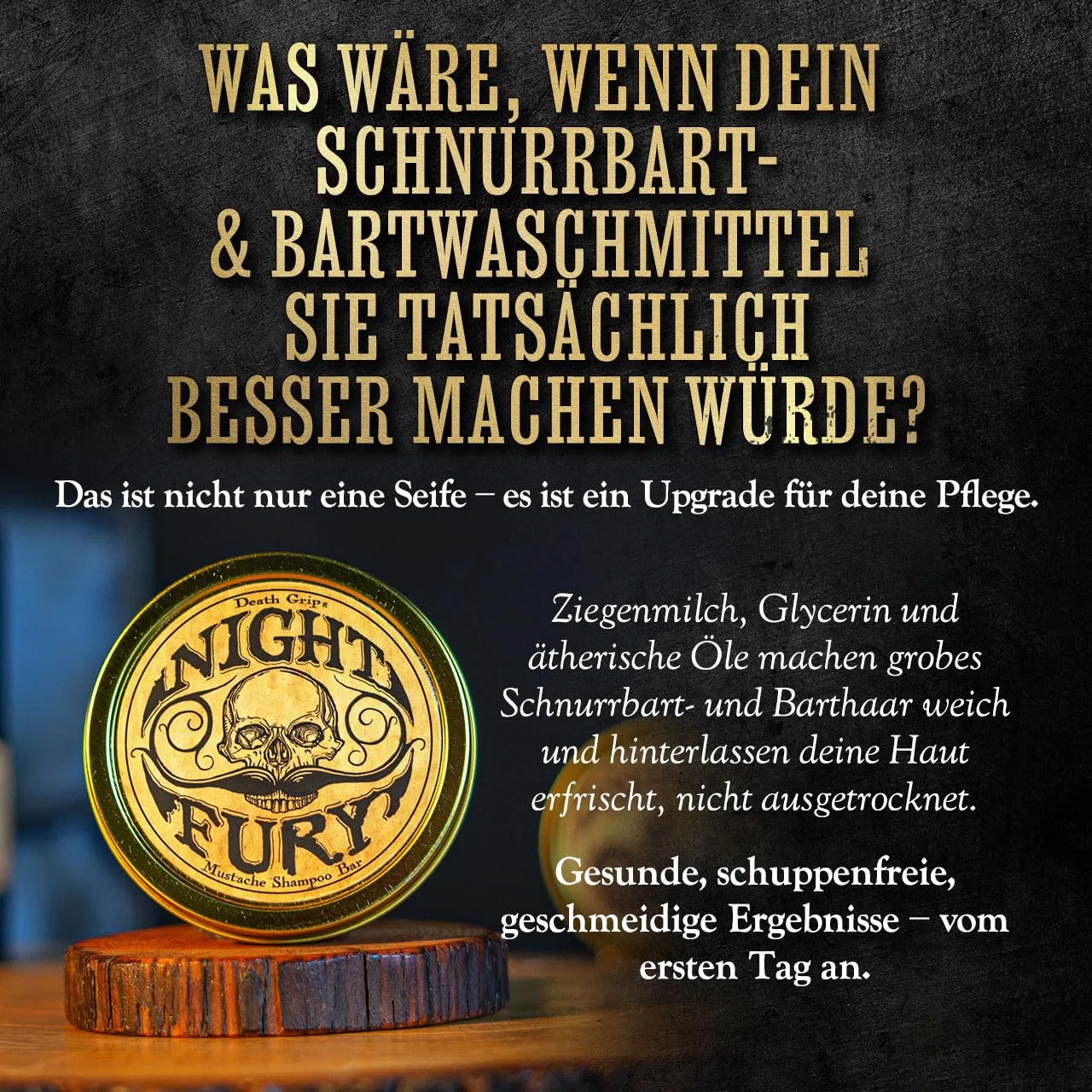 Твердое мыло-шампунь Night Fury для бороды и усов The Vintage Grooming Co. — фото 3