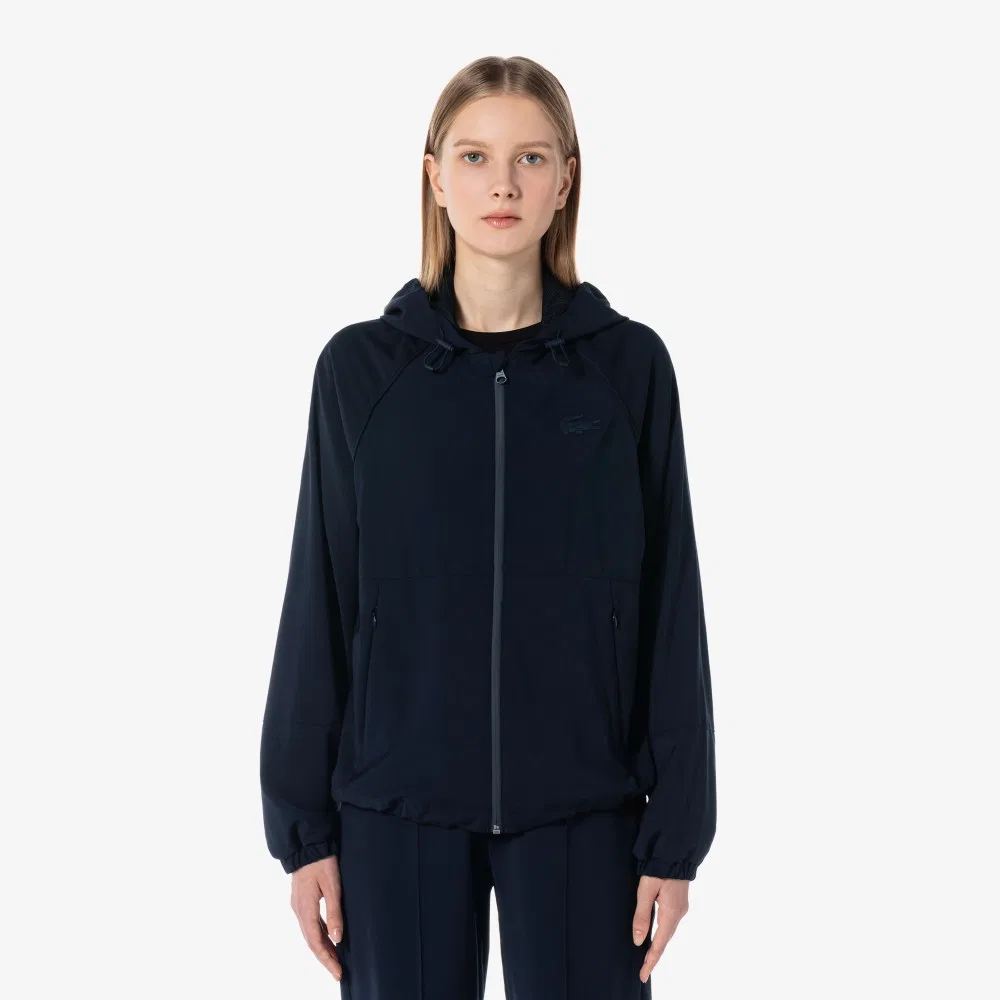 Худи Lacoste на молнии, тёмно-синяя