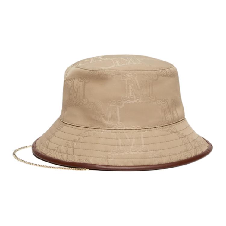 

MaxMara Макс Мара Тэсса Лого джакардовая ведро шляпа, Umber