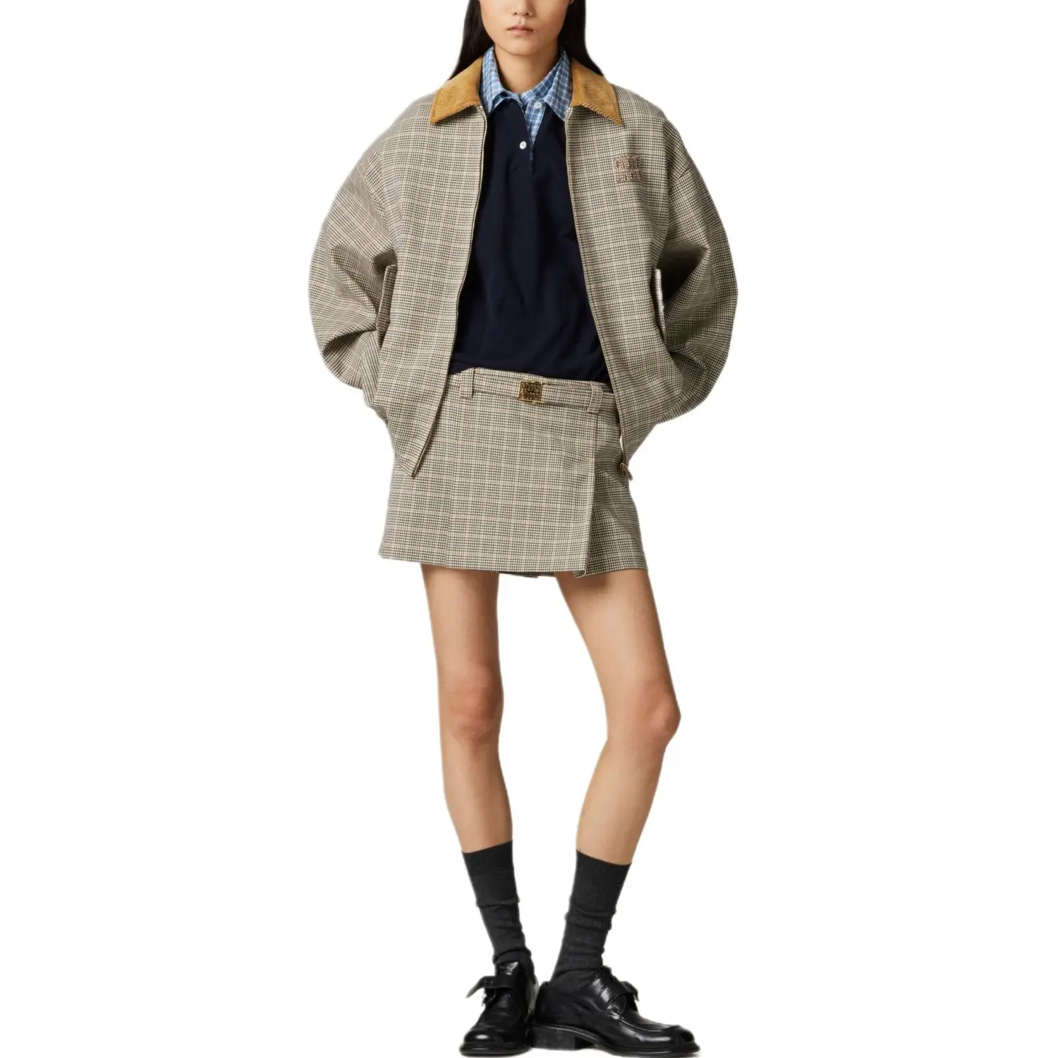 MIU MIU Двусторонняя куртка какао, Gray — фото 4