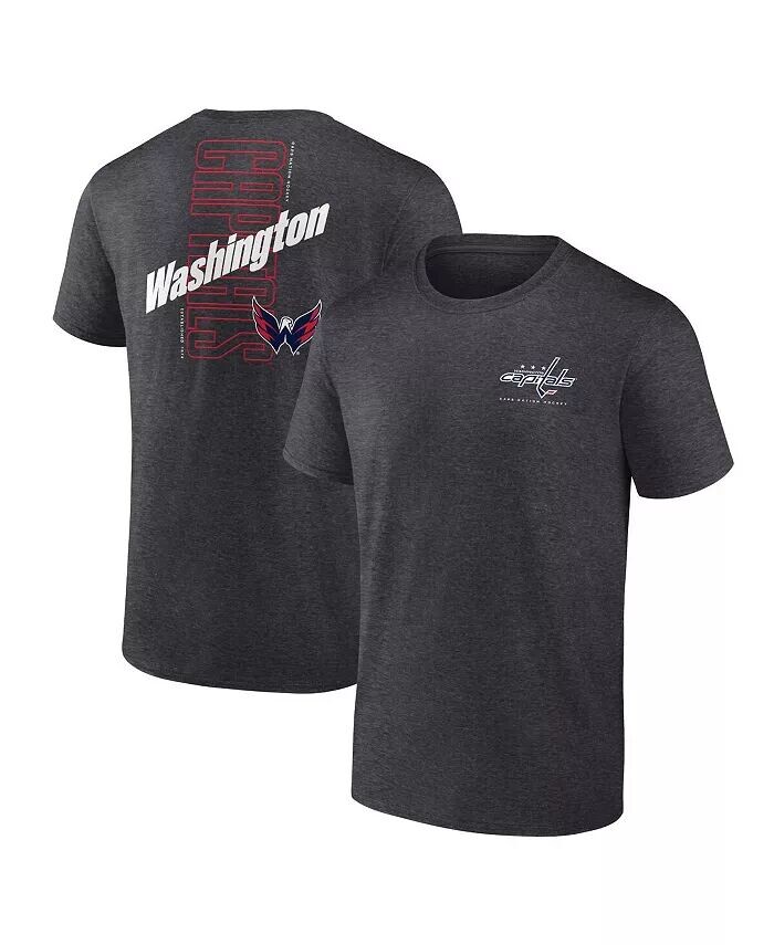 

Мужская футболка Heather Charcoal Washington Capitals Backbone Fanatics, черный