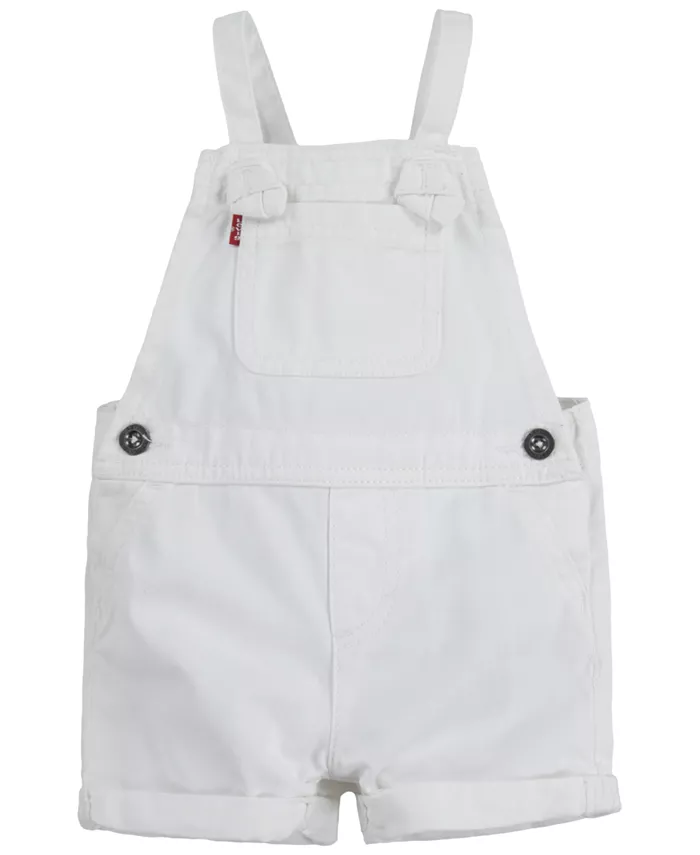 

Детские комбинезоны с завязками Baby Girl's Knot Strap Shortalls Levi's, белый