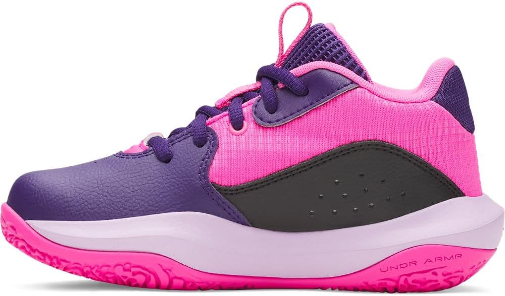 

Детские баскетбольные кроссовки Under Armour Lockdown 7 для дошкольников, черный/розовый