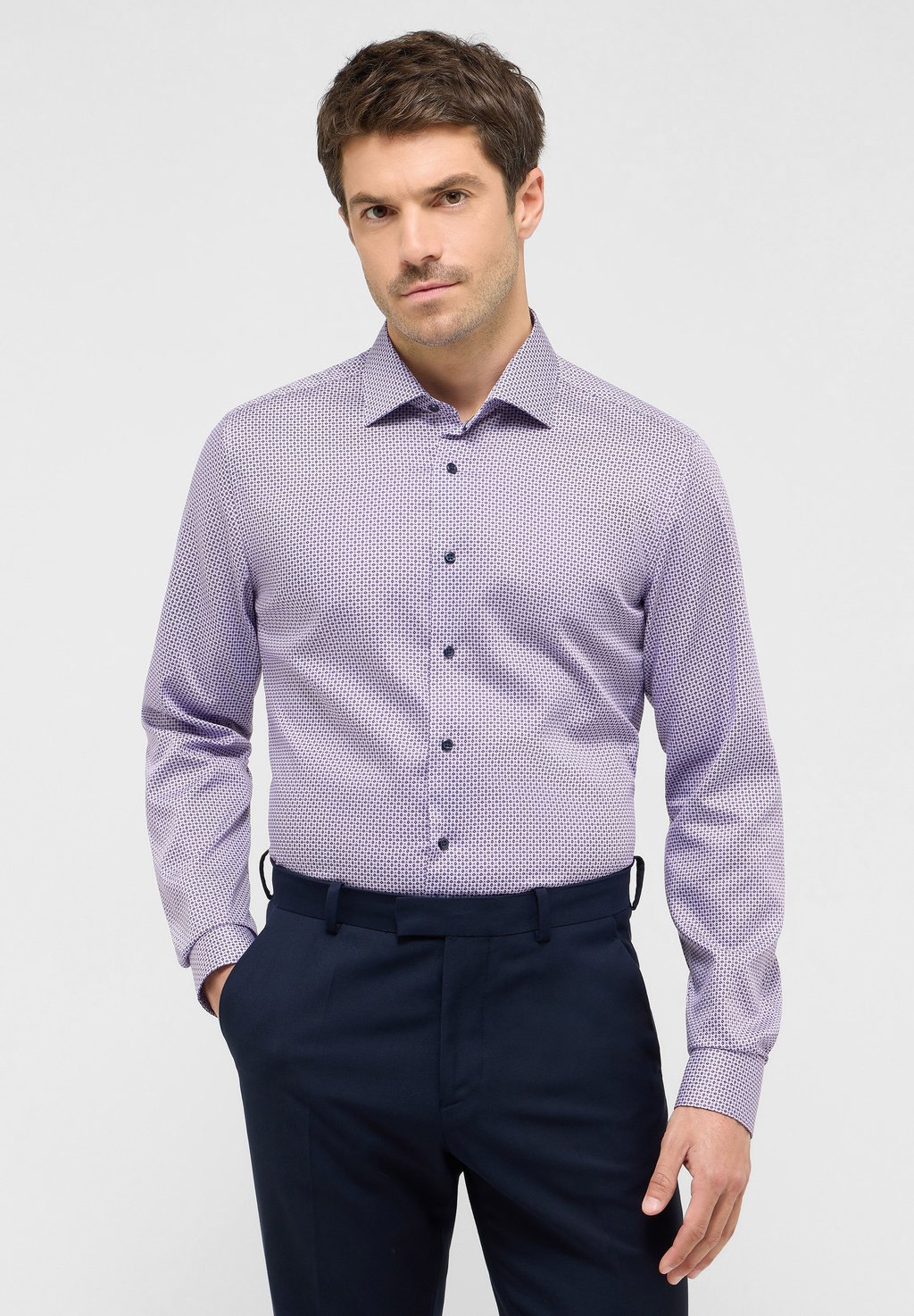

Рубашка SLIM FIT Eterna, фиолетовый