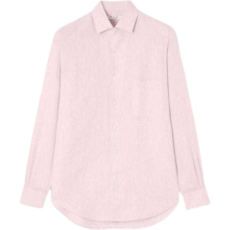 

Loro Piana Мужская рубашка с розовым лацканом, средней высоты