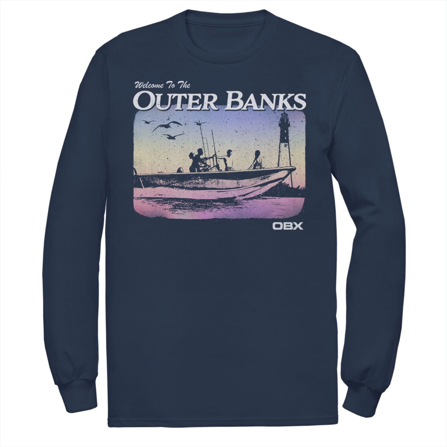

Мужская футболка Outer Banks с градиентом и изображением лодки Licensed Character