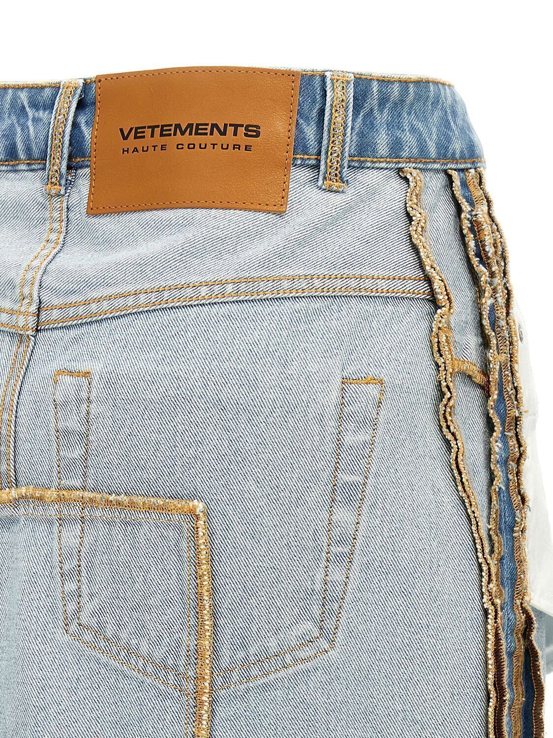 Юбка "наизнанку" VETEMENTS, светло-голубой — фото 4