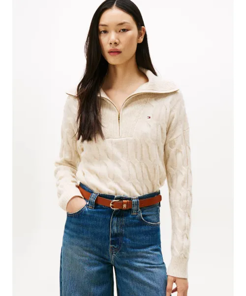

Шерстяной свитер Loose fit Tommy Hilfiger, бежевый