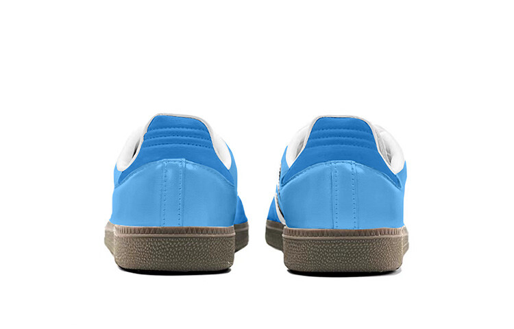 Кроссовки adidas originals SAMBA OG Skateboarding Shoes Unisex Low-top White, голубой — фото 4
