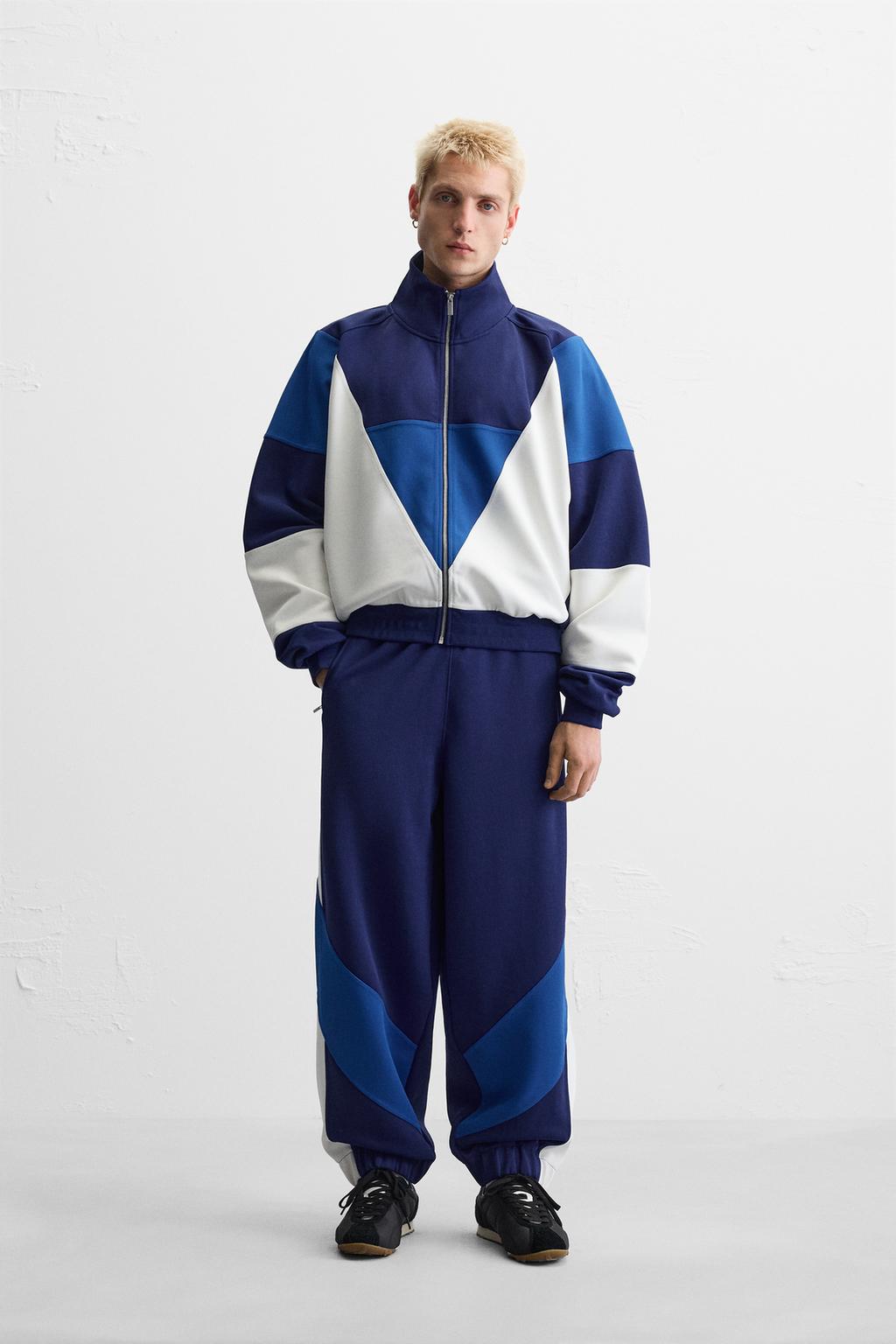 

Футбольные брюки в стиле ретро ZARA, синий