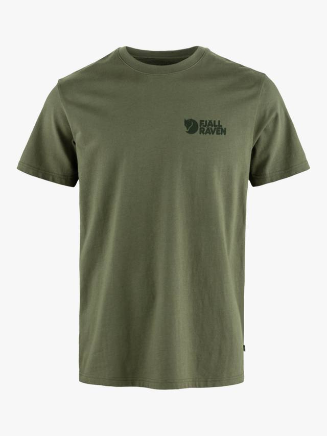 

Футболка с логотипом из плотного органического хлопка Fjällräven, зеленый