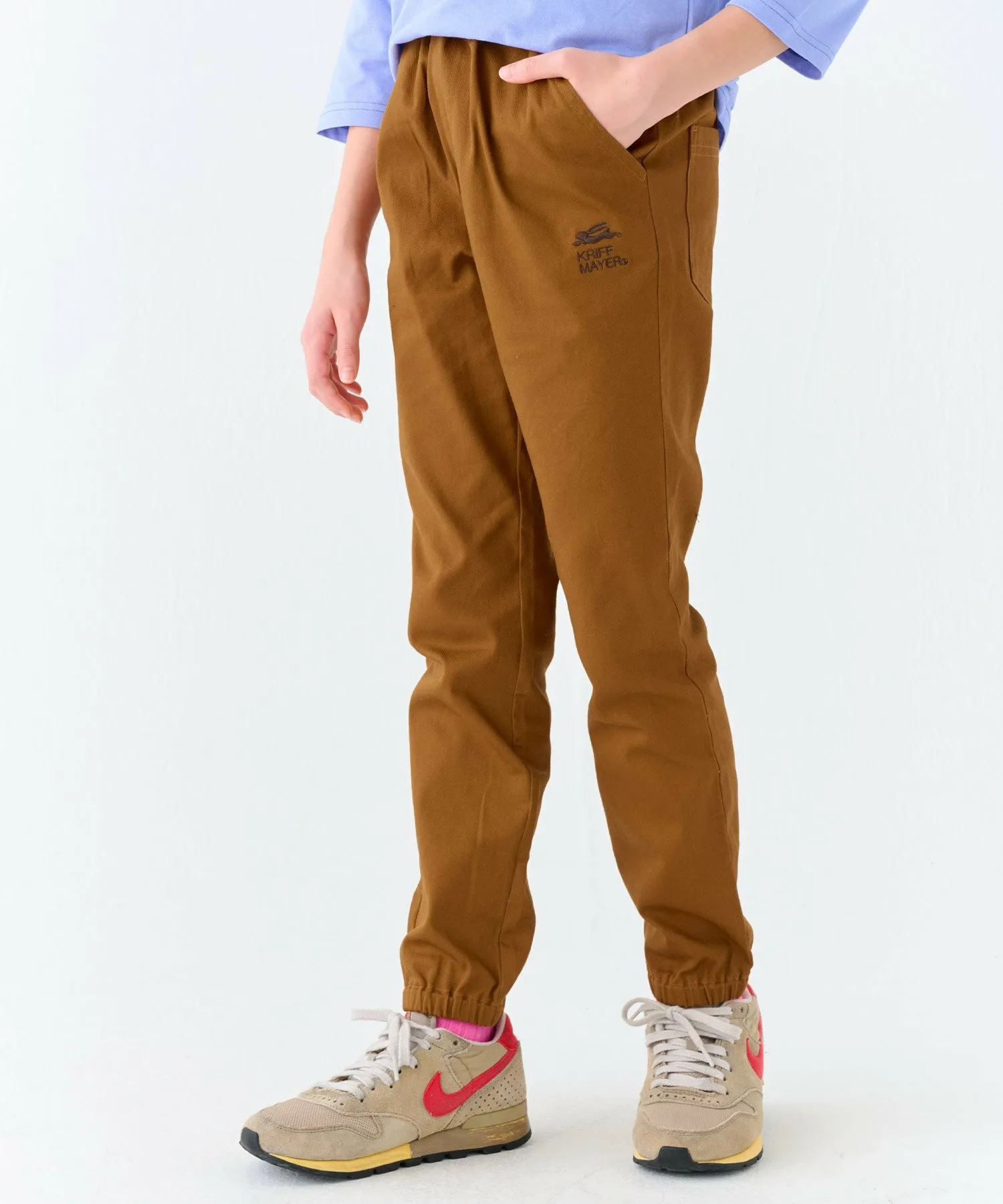 (К) Хлопковые эластичные спортивные брюки KRIFF MAYER, CAMEL