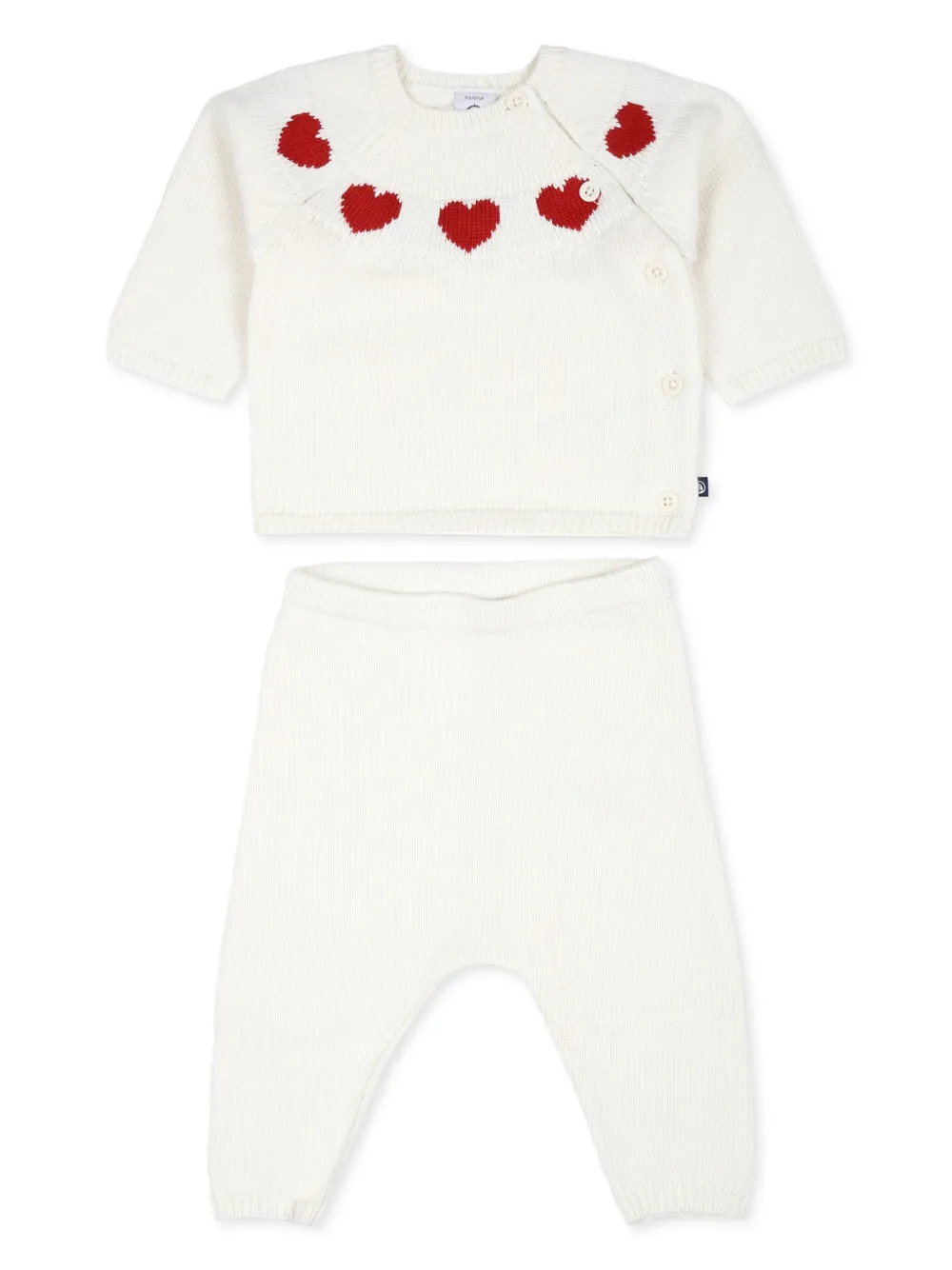 

Комплект из джемпера и брюк Petit Bateau, белый
