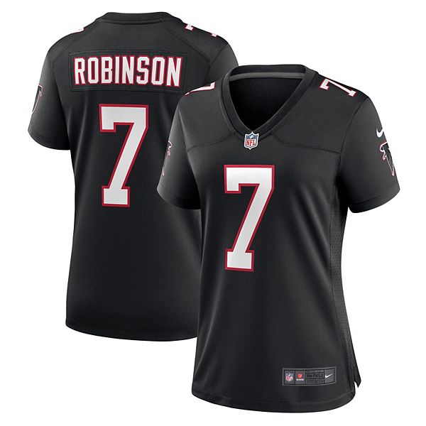 

Женская футболка Bijan Robinson Atlanta Falcons Alternate Game черная Nike