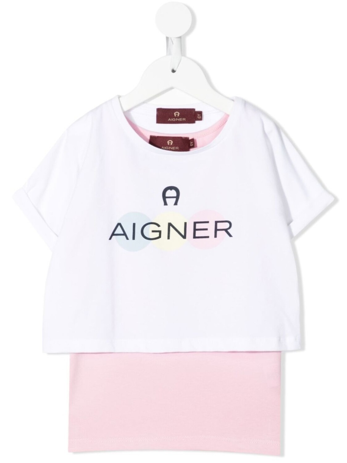 

Aigner Kids многослойный топ с логотипом, белый